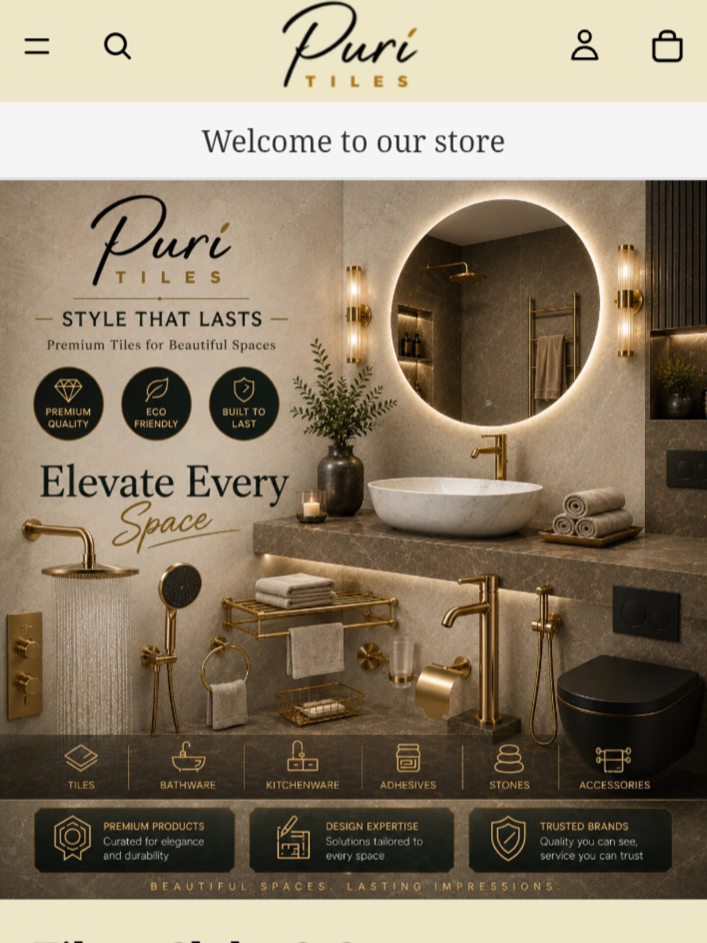 Puri Tiles website preview