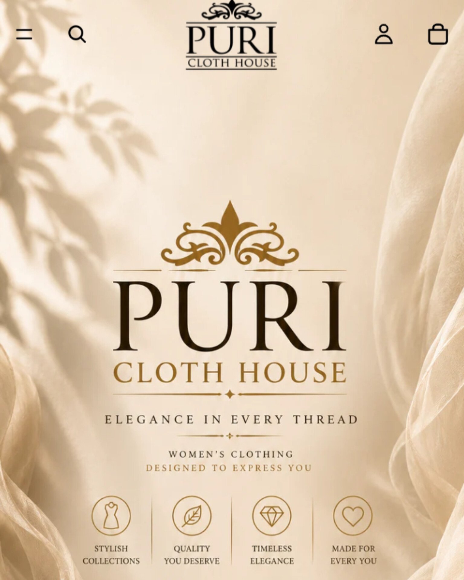 Puri Cloth House website preview