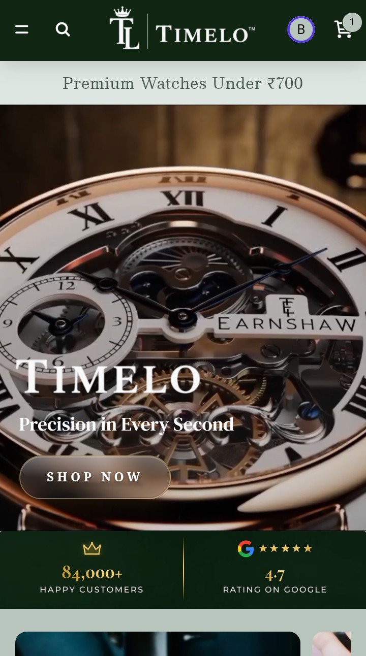 Timelo website preview